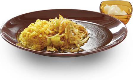 みぼうじんカレー：野菜炒めカレー